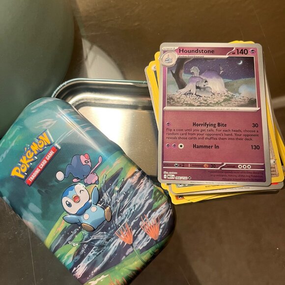 Pokemon Trading Cards 50 Cards in a Mini Tin - Normal, Reverse and Holo - Picture 3 of 3
